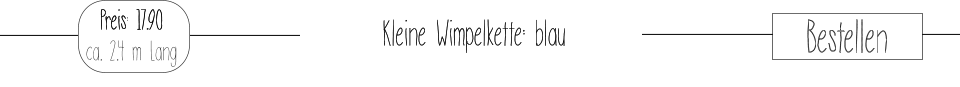 Bestellen Kleine Wimpelkette: blau  Preis: 17.90 ca. 2.4 m Lang